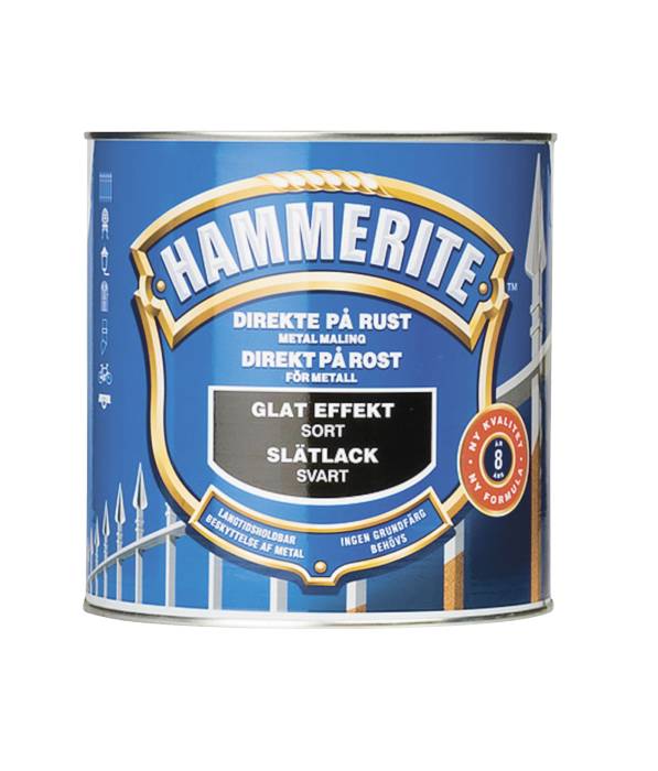 Hammerite metalmaling sort glat effekt 750 ml